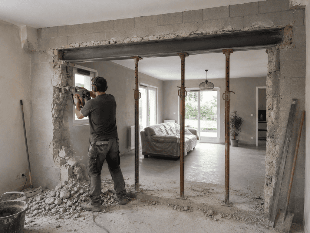 ouverture dans un mur porteur